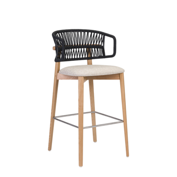 Coffee Cord Back Barstool