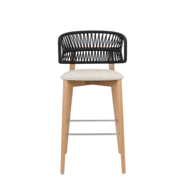 Coffee Cord Back Barstool