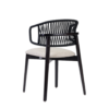 Coffee Cord Back Sidechair