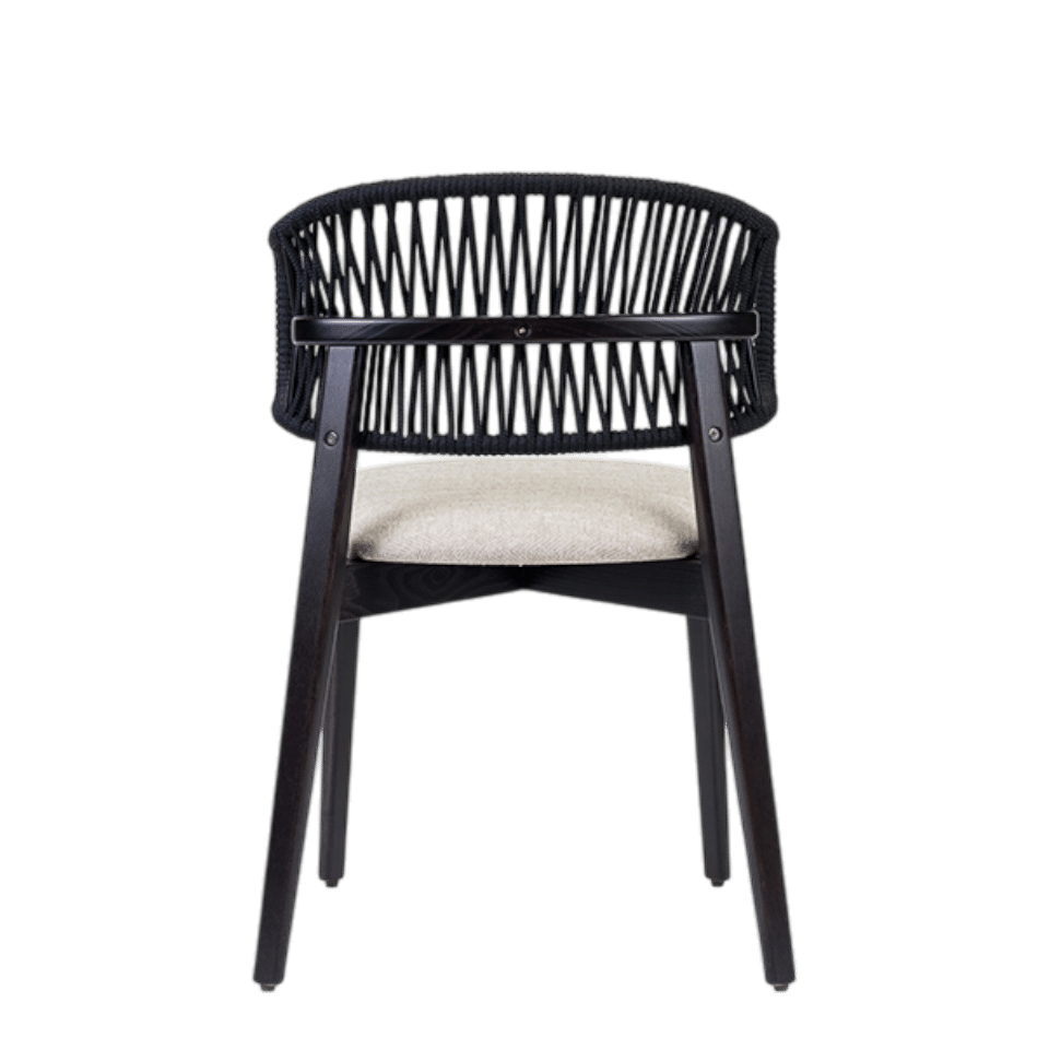 Coffee Cord Back Sidechair