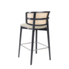 Coffee Wicker Back Barstool