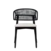 Coffee Cord Back Sidechair