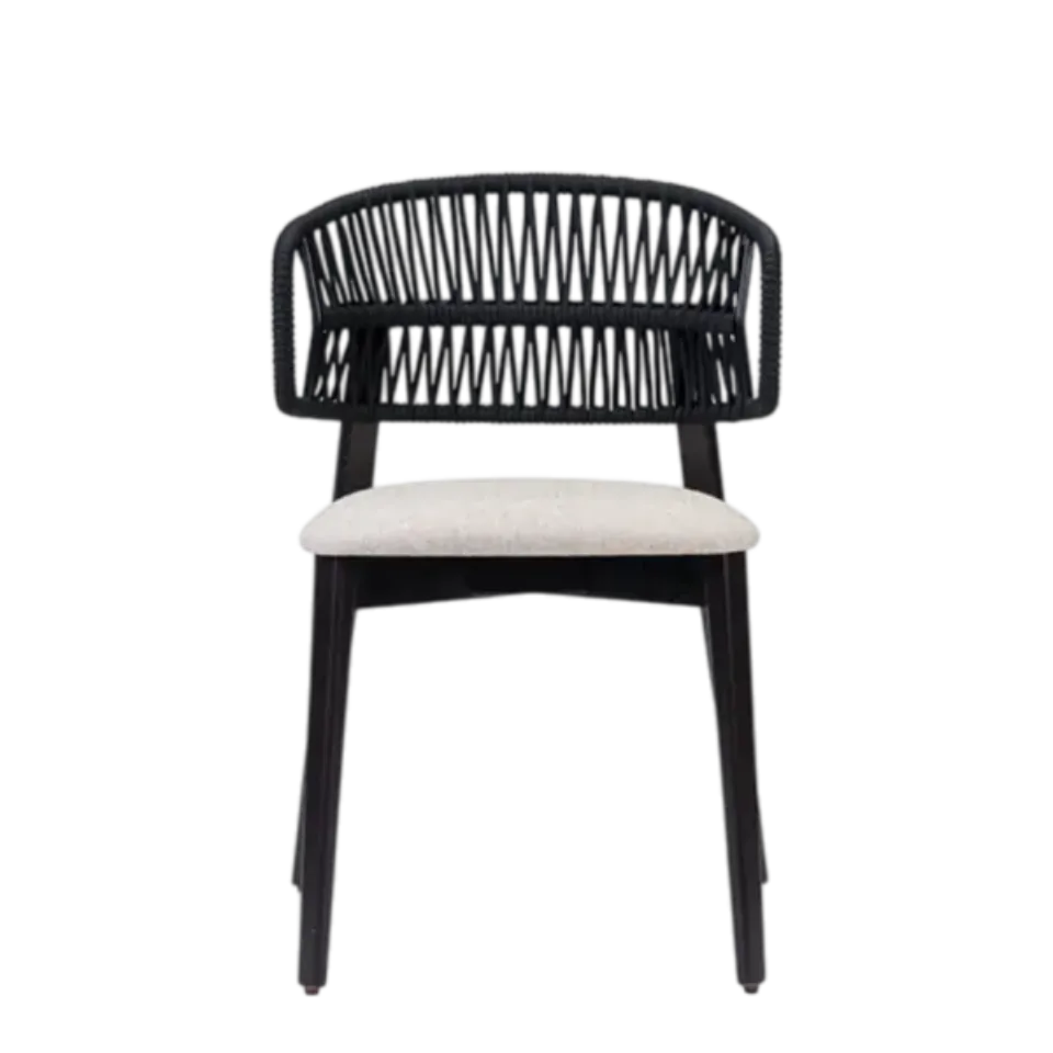 Coffee Cord Back Sidechair