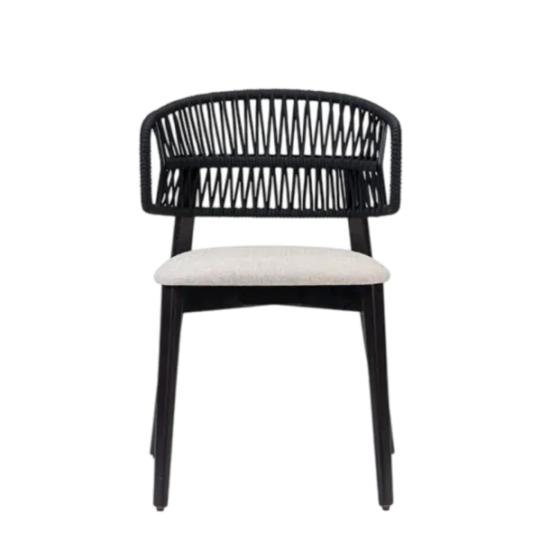 Coffee Cord Back Sidechair