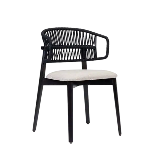 Coffee Cord Back Sidechair
